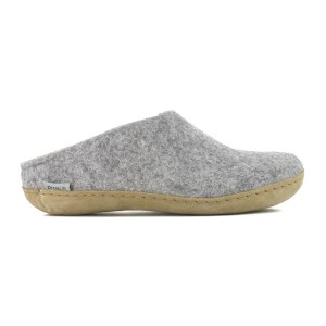 Chausson mule en laine vierge homme femme GLERUPS Slip On Leather